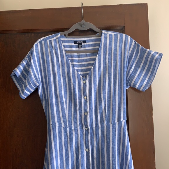 CHAPS Women's Button Front Day Dress S - Picture 7 of 11